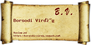Borsodi Virág névjegykártya