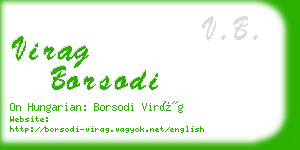 virag borsodi business card